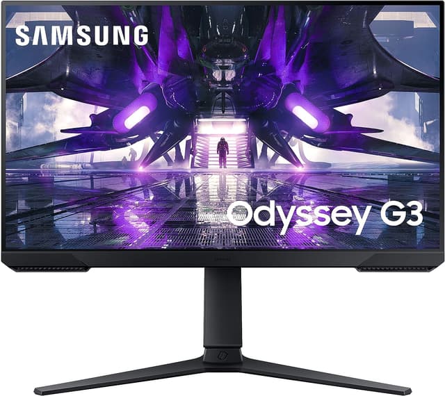 Samsung 24-inch(60cm) Gaming, FHD, 165 Hz, 1 Ms, Flat Monitor, HAS, 3-Sided Borderless Display, Eye-Saver Mode, AMD FreeSync Premium, (LS24AG320NWXXL, Black)