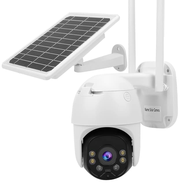 Dome Camera, Metal and Plastic Surveillance System, Human Motion Detection for Home Entrances Breeding Farms Yard Entrances Construction Sites(4G-European Version)